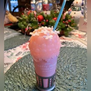 AVON 1964 ERA PRETTY PEACH COLOGNE MIST SODA FOUNTAIN BOTTLE.